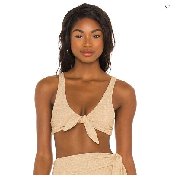 NWOT BEACH RIOT - Grace Tie-Front Bikini Top - Medium - Picture 1 of 7